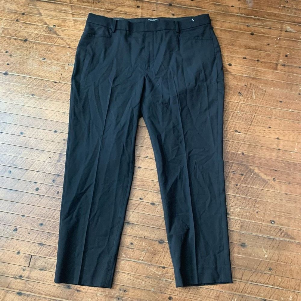 Banana Republic size 16 slim straight ankle black slacks